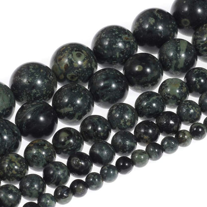 10mm Natural New Kambaba Jasper Gemstone Round Loose Beads Crystal Stone Bracelet Necklace Accessories Crafts for Jewelry Making DIY,1 Strand 15"