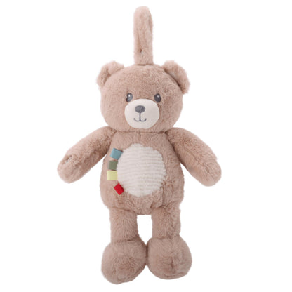 Linzy 10" Light-Up Baby Stroller Toy – Musical Bear Baby Soother, Soft Teddy Bear Plush Stuffed Animal with LED Night Light & Lullaby Music, Birthday Christmas for Newborns Toddlers Kids