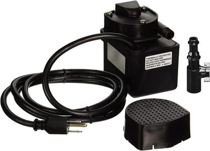 Little Giant PE-2H-PW 115 Volt, 1/40 HP, 300 GPH Epoxy Encapsulated Direct Drive Submersible Pump with 6-Ft. Cord and Flow Control Valve, Black, 566609