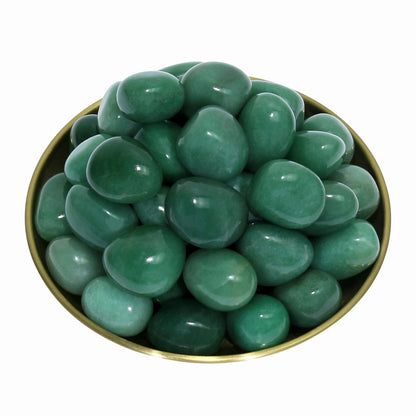 Tumbled Polished Natural Green Aventurine Crystals Stones, Crystals and Healing Stones Quartz Bulk for Wicca, Reiki, Healing Energy, Chakra Stones, Witchcraft Supplies(10Pcs)
