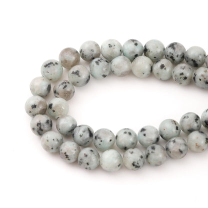 10mm 38pcs DIY Natural Kiwi Jasper Stone Beads Round Healing Crystal Gemstone Loose Beads for Jewelry Making Handmade Bracelet Necklace