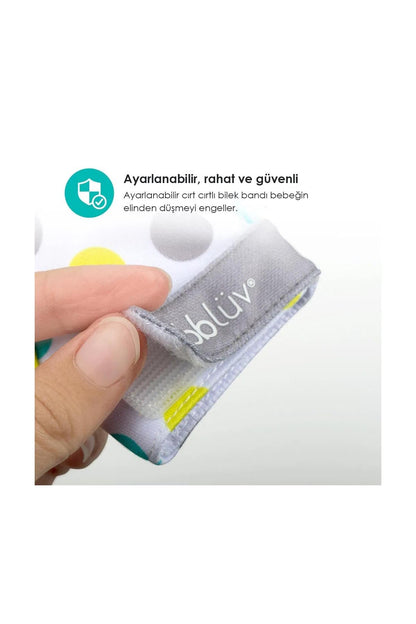 Bblüv - Glüv - Original Silicone Baby Teething Mitten with Opposable Thumb, Self Soothing Teether Toy, Includes a Storage Bag (Aqua)