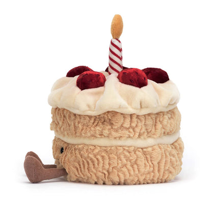 Jellycat Amuseables Birthday Cake Stuffed Toy, 6 inches | Dessert Plush | Birthday Gift
