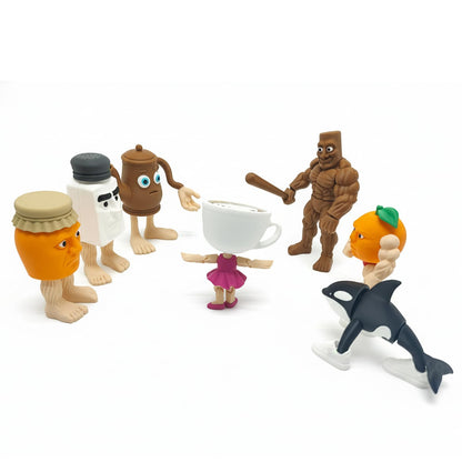 Sarcidery Brainrot Toys,Large Poseable Original Italian Brainrot Toys,Tung Tung Tung Sahur Desk Decor,Steal a Brainrot Toys, Collecting & Parent‑Child Playtime Gifts（7Pcs 2）