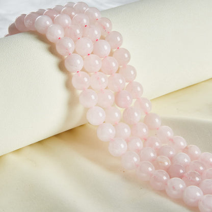 100pcs 8mm Rose Quartz Beads Natural Gemstone Beads Round Loose Beads for Jewelry Making