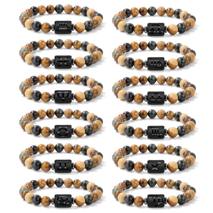 Zodiac Bracelet Scorpio Gifts for Women Men-8mm Natural Crystal Beaded Bracelets 12 Constellation Healing Stone Bracelet Mother's Day Valuntine's Day Christmas Birthday Gifts for Women