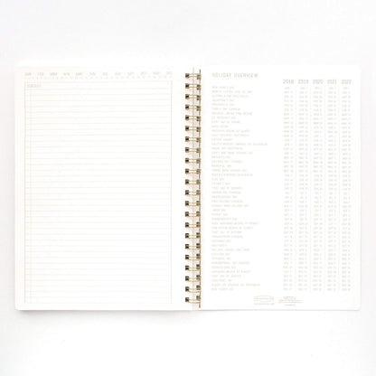 DesignWorks Ink Textured Paper Twin Wire Notebook, Daily Planner & Soft Cover Writing Journal, 160 Lined Perforated Pages, Large Spiral Notebook for Work & Journaling, 8.25 x 11.625 in, Juniper Green