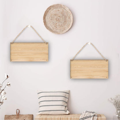 ZOLRITH Personalized Wooden Signs with Name Logo Photo Any Text Customizable Garden Sign Customized Room Sign Wall Hanging Sign Decoration for Front Door Home Kitchen Garden, Rectangular-Blank 12"x6"