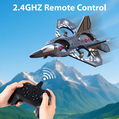 Remote Control Airplane for Kids Boys Beginners 8-12, RC Plane with Light, 360° Flip Fighter Jet Toys, Stunt Roll, Airplane Toy Gifts for Kids Boys Girls 8-16 Drone for Adults