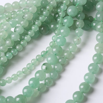 48PCS 8MM Natural Green Aventurine Stone Beads Energy Healing Beads for DIY Jewelry Bracelet Necklace Making for Jewelry Making15Inch