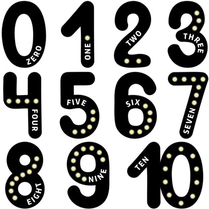 Qyeahkj Jumbo Numbers Black Bulletin Board Educational Math Posters for Kids Toddlers Teacher Must Haves for Classroom Elementary Learning Wall Supplies Number Preschool Classroom Decorations Students