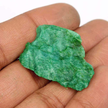 GEMHUB Wire Wrapped Natural Emerald 39.15 Ct Certified Healing Crystal Raw Rough Green Emerald Stone