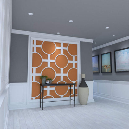 Ekena Millwork 42 1/4"W x 23 3/8"H x 3/8"T Large Chesterfield Decorative Fretwork Wall Panels in Architectural Grade PVC