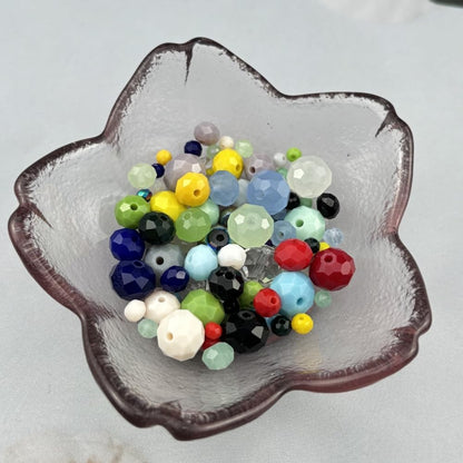 Pinhoollgo 60pcs 10mm Crystal Glass Beads Faceted Rondelle Glass Spacer Beads for Bracelets Necklace Pendants Earrings Key Chains Jewelry Making(Transparent)
