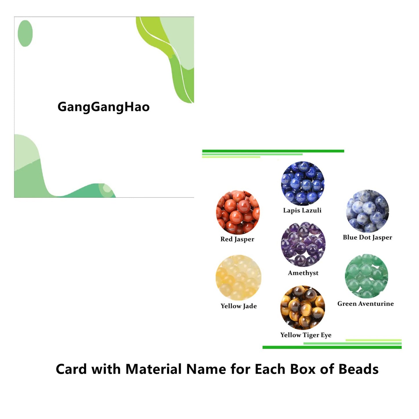GangGangHao 140pcs 7 Chakra Natural Stone Round Beads Crystals Energy Healing Genuine Real Stone DIY Charm Smooth Beading for Bracelet Necklace Earrings Jewelry Making(8mm,7 Chakra Color)