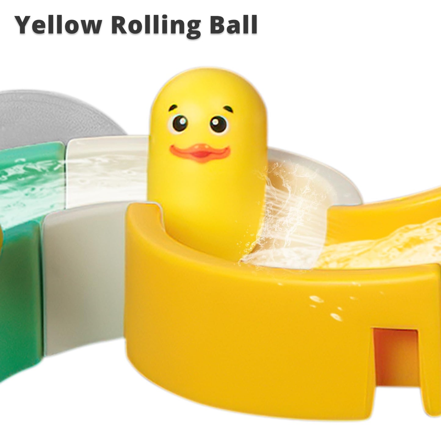 SOCBTNSO Duck Slide Toys, Bath Toys for Kids Ages 4-8, DIY Building Kit for Ages 5-7, Bathtub Time Birthday Gift for Toddler 3 + Year Old (51 PCS)