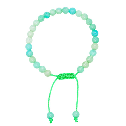 Amazing Gemstone Amazonite Bracelet for Women Men's Gifts - Protection Healing Crystal Bracelet - 6mm Gemstone Beaded Adjustable Bracelet Pulseras Para Hombres Mujer Stocking Stuffers