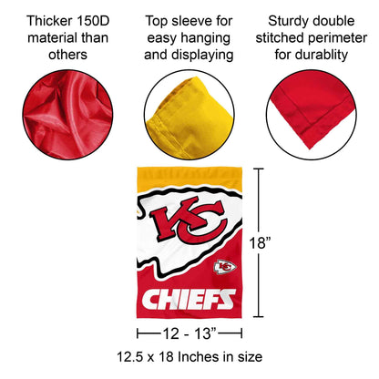 WinCraft Kansas City Chiefs Large Logo Double Sided Garden Banner Flag