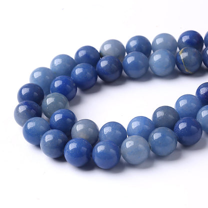 60PCS 6mm Natural Stone Beads Blue Aventurine Round Loose Spacer Energy Stone Healing Power Beads for Jewelry Making DIY Bracelet Necklace 15" Inch (6mm, Blue Aventurine)