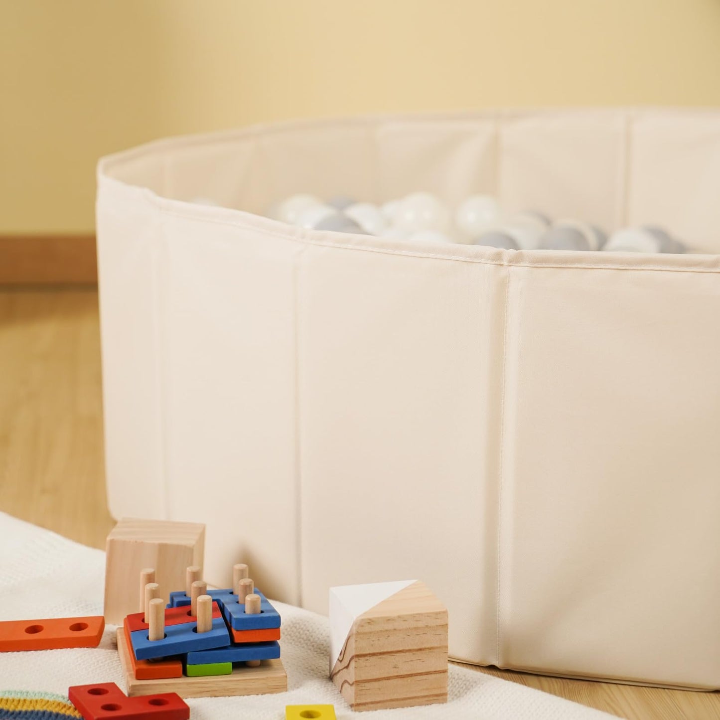 White Kids Ball Pit, Children &Pet Toy Ball Play Pool, Unsexual Foldable Play Tent for Kids Girls Boys Dogs Indoor and Outdoor,Balls Not Included,31.5 Inch /2.62 Feet