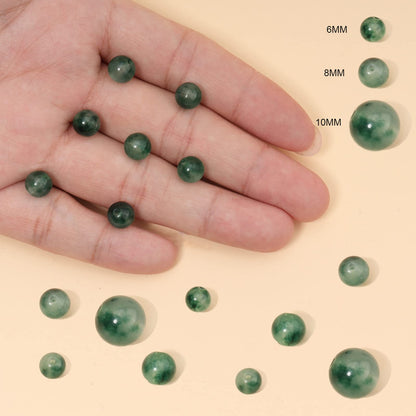 35pcs 10mm Natural Stone Beads Green Chalcedony Beads Energy Crystal Healing Power Gemstone for Jewelry Making, DIY Bracelet Necklace