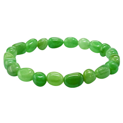 Amazing Gemstone Green Aventurine Bracelet for Women Men's Gifts - Chakra Protection Mens Bracelet - Aventurine Crystal Tumbled Stone - Beaded Pulseras Para Hombres Mujer Christmas Stocking Stuffers