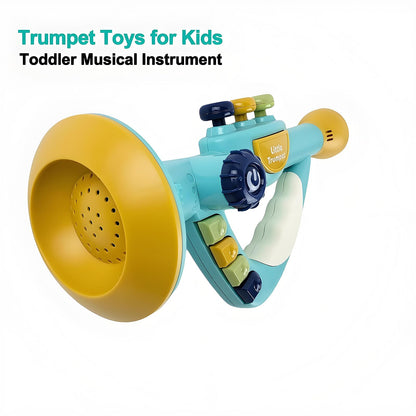 IIROMECI Musical Instruments Toys for Kids, Toddlers Little Trumpet and Baby Educational Toy for Girls & Boys Ages 1-3 (Blue)