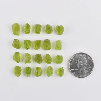 InfinityGemsArt Natural Raw Peridot Crystal Gemstone (Approx. 30 Carats) – Rough Loose Stones for Jewelry Making, Healing Crystals, Chakra Balancing, August Birthstone, DIY Crafts & Art Supplies