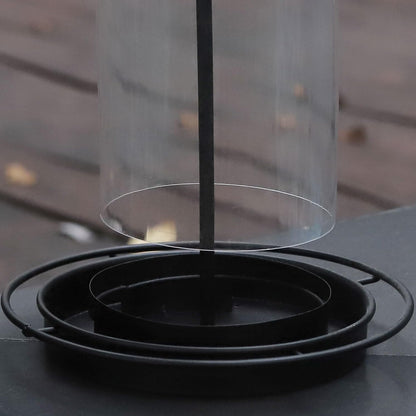 KiRuan Deco Bird Feeders for Outdoors,Hanging Bird Feeder with Locking Lid, Metal Birdfeeder with 17.5cm Weatherproof Large Roof&Tray,3 Feeding Perches,Chew-Proof, Black,1 Pack