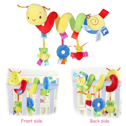 Uonlytech Baby Crib Hanging Rattles Toys, Carseat Toys Hanging Rattles Spiral Stroller Crib Cot Toy Spiral Toy Pram Hanging for Babies Boys and Girls