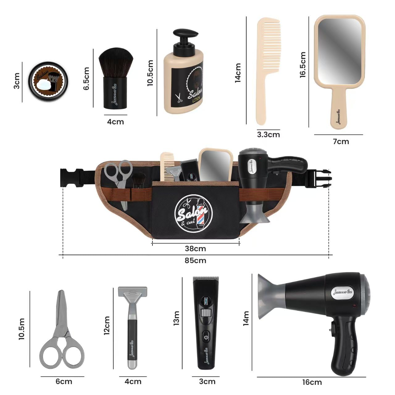 YIYZAOF Kids Barber Shop Pretend Play Toy-Toddler Hair Salon Toys Playset-Kids Shaving Kit for Boys,Gift Suitable Boys Ages 3+