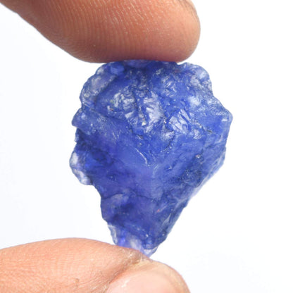 GEMHUB Rough Natural Sapphire 15.00 Ct Rare Raw Blue Loose Gemstone for Jewelry Making