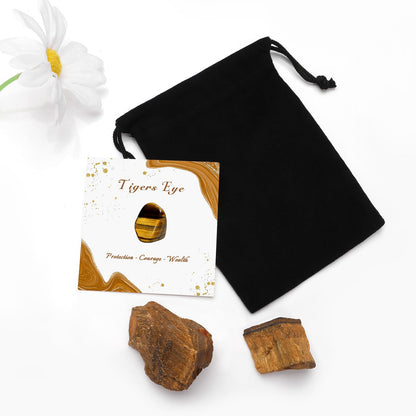 GolbalJew Tigers Eye Natural Raw Crystals 2PCS Healing Crystal Stones 1.2-2.0” Reiki Healing Gemstones for Meditation Chakra Balance Home Decor