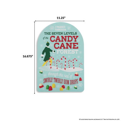 Elf Movie Seven Levels of the Candy Cane Forest Wood Wall Decor - Fun Elf Christmas Decoration for Home