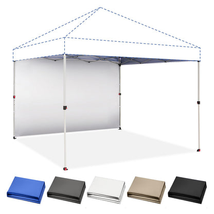 CROWN SHADES SunWall Silver Coated for 10x10 Pop up Canopy Tent, 1 Pack Sidewall Only with Silver Coating (1 Pack, White)