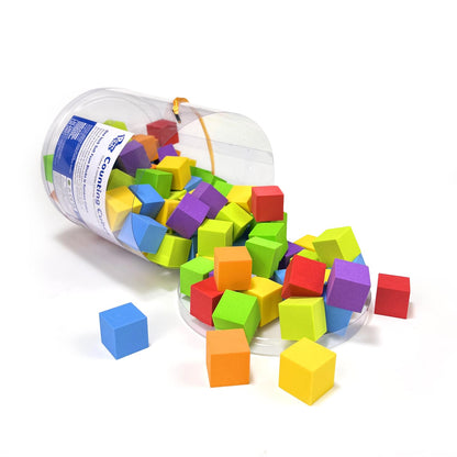 Pairez Toys 41pcs Foam Blocks & 105pcs Counting Cubes Bundle, STEM Learning & Building Set for Kids