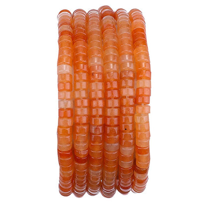 BEADIA Natural Red Agate Spacer Beads Caps Loose Semi Gemstone for Beading Jewelry Making 4mmx2mm 38cm