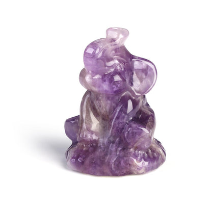 ZHIYUXI Purple Elephant Gifts for Women Encouraging Amethyst Elephant Decor Lucky Cute Elephants Figurine Inspirational Gifts for Women