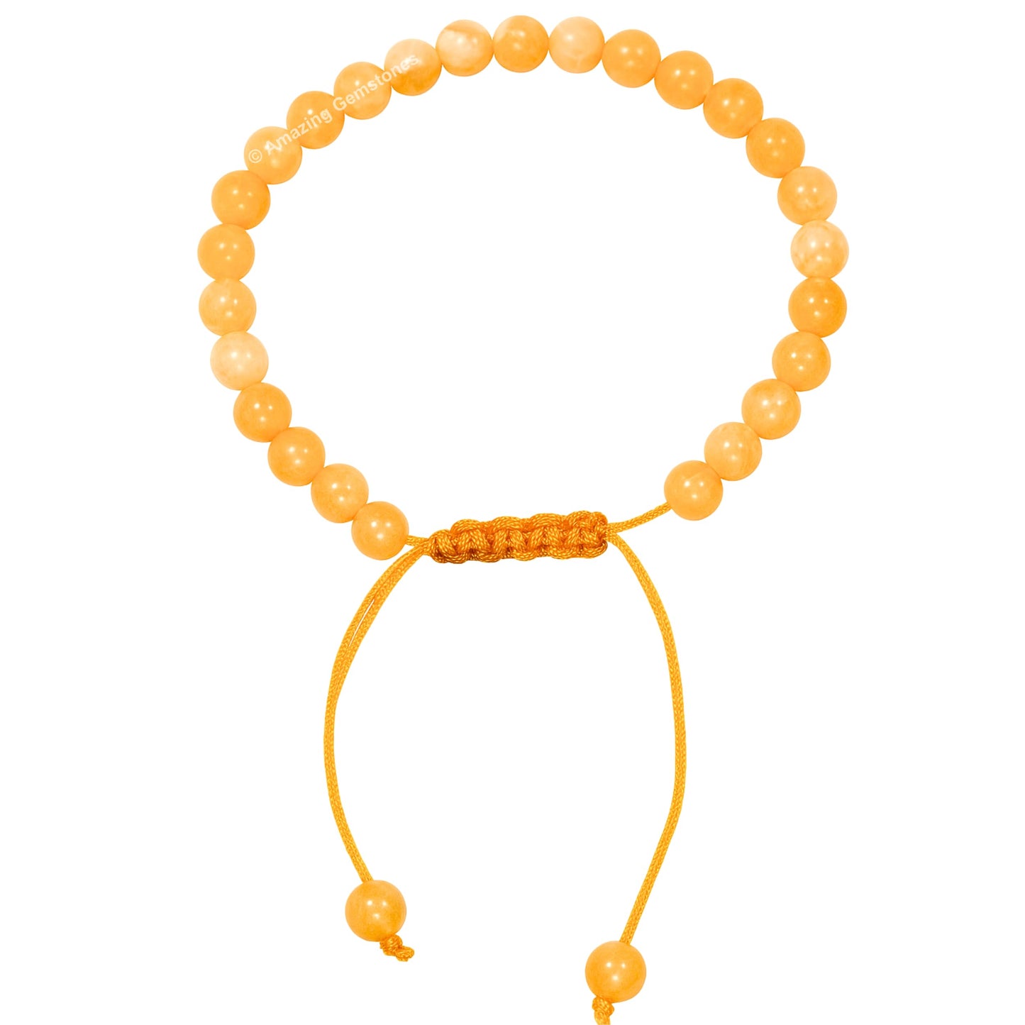 Amazing Gemstone Yellow Calcite Bracelet for Women Men's Gifts - Protection Healing Crystal Bracelet - 6mm Gemstone Beaded Adjustable Bracelet