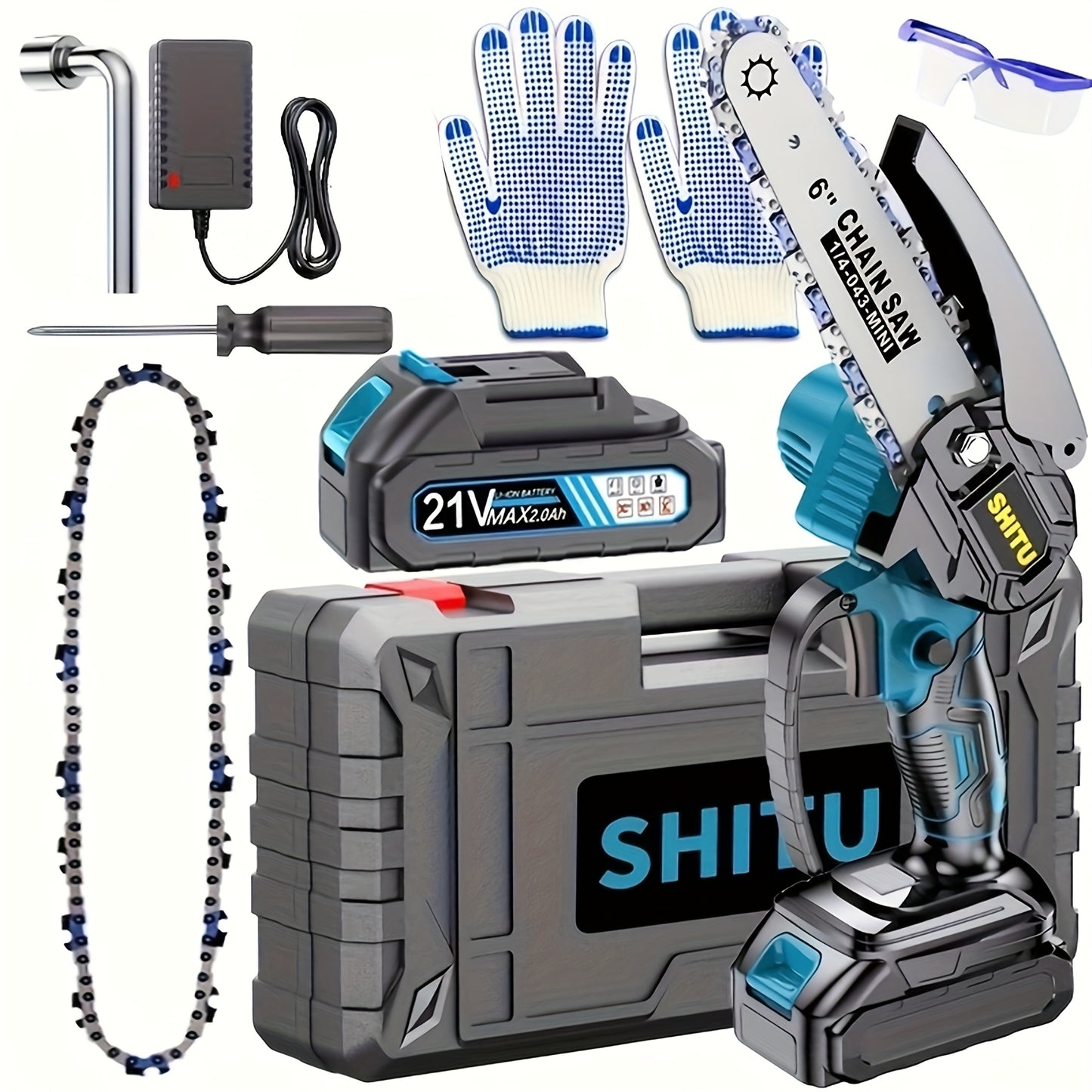 Mini ChainsawCordless, Lightweight & Portable Handheld Electric Tree Cutter with Splash Guard, Security Lock, Optional Rechargeable Battery, And Safe Trimming for Quick Cutting Of Tree Branches, Courtyard, Household, And Garden, Gifts for Man.pruning