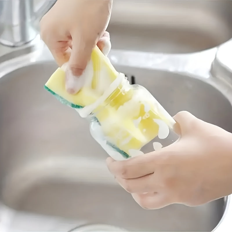 18/36/46/56/66/72/76pcs Kitchen Sponges, Multi-Functional, Ultra Absorbent, Rust and Oil Remover, Double-Layer Grip Design, Suitable for Dishware, Cookware