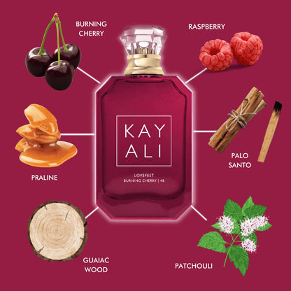 LocalKAYALI Lovefest Burning Cherry 48 Eau De Parfum 100ml – Sweet Fruity Gourmand Perfume For Women – Long Lasting Arabic Fragrance With Black Cherry, Jasmine & Patchouli – Luxury Gift For Birthday, Christmas & Romantic Evenings