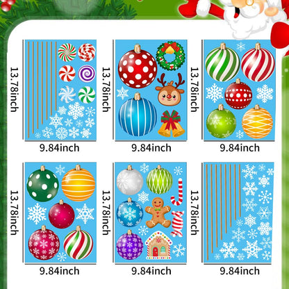 IMISHM Removable Christmas Wall Stickers - Candy Balls Ornaments Sticker for Wall, Refrigerator, Window, Door Decor