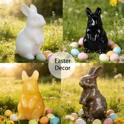 QLRSUXN Yooperlite Bunny Figurine,Hand-Carved Rabbit Statue for Home Decor,1.6" Healing Crystal Desk Ornament, Easter Gift for Women Men,Lucky Feng Shui Charm for Office,Cute Animal Spirit Totem