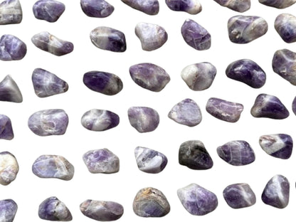GAF TREASURES 5 Pcs Chevron Amethyst Tumbled Stones, Polished Chevron Amethyst Gemstone, Chevron Amethyst Healing Crystals (Chevron Amethyst)