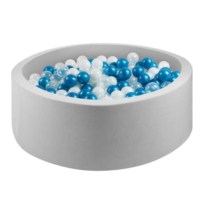 Foam Ball Pit for Kids Toddlers, Round Soft Ball Pit, Kids Memory Ball Pits, Ideal Gift Toys for Children - (Balls NOT Included) - 36” x 12 - Grey