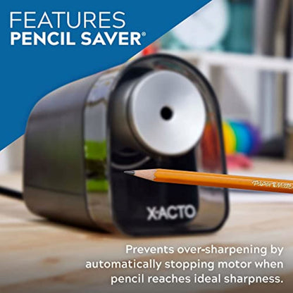 X-ACTO XLR Electric Pencil Sharpener, Black, 1 Count - Back to School, Teacher, Classroom Supplies