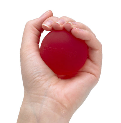 THERABAND Hand Exerciser, Stress Ball For Hand, Wrist, Finger, Forearm, Grip Strengthening & Therapy, Squeeze Ball to Increase Hand Flexibility & Relieve Joint Pain, Red, Soft, Beginner