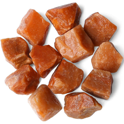 QINJIEJIE 0.9Lbs Red Aventurine Raw Crystals Natural Stones Bulk Large 1" Rough Rocks Wholesale Reiki Gemstones Fountain Rocks for Tumbling Cabbing Polishing Wire Wrapping Wicca Decor
