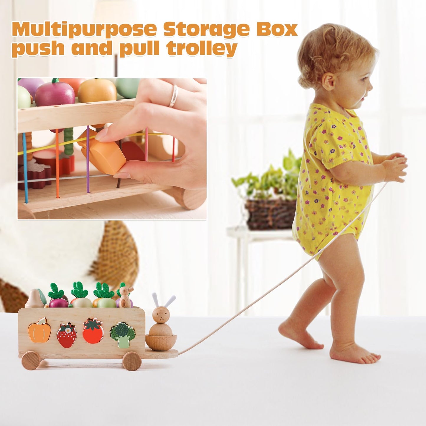 OESSUF Montessori Toys Toddlers Wooden Educational Toys for Baby Boys Girls, Shape Sorting & Matching Fine Motor Skills Toys, Birthday Gifts for Kids